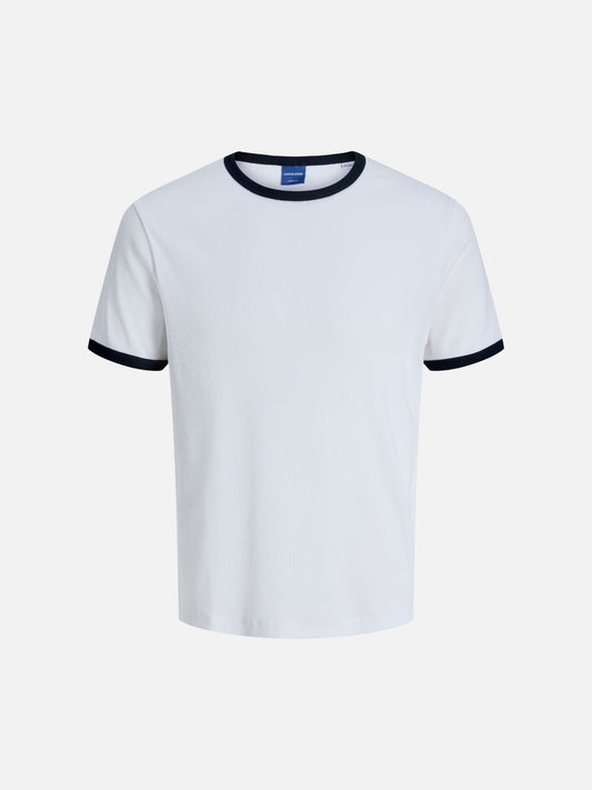 JACK & JONES - San Remo Shortsleeve T-Shirt - Bright White / Sky Captain