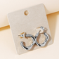 JEM - Cut Out Hoop Earrings - Silver