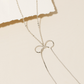 JEM - Chain Ribbon Bow Necklace - Silver