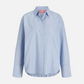 JJXX - Caro Poplin Relaxed Shirt - Skyway Blanc / Black
