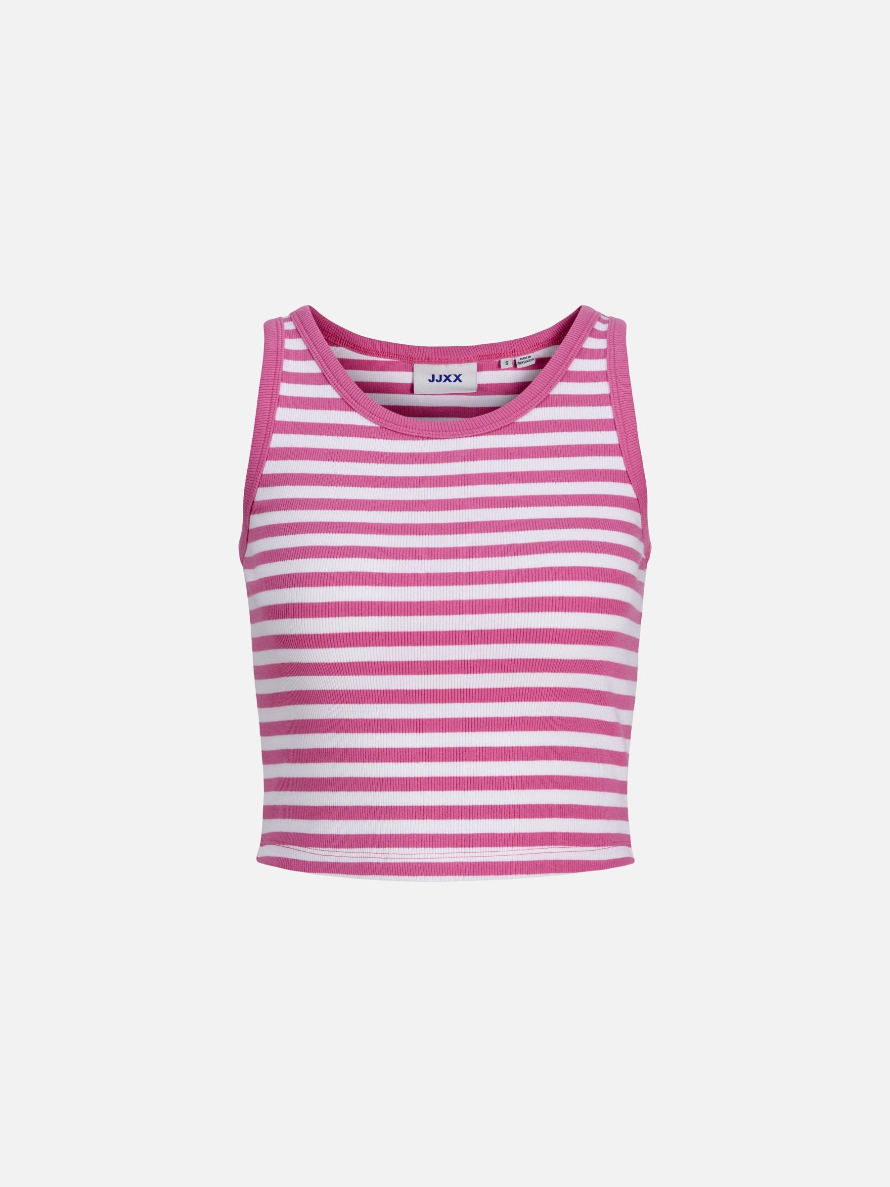JJXX - Fallon Stripe Tank - Bright White / Fiji Flower