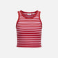 JJXX - Fallon Stripe Tank - Racing Red / Morning Glory