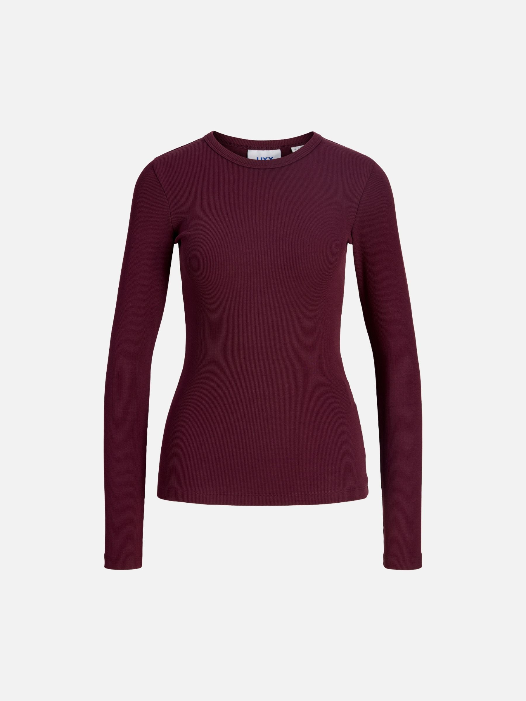 JJXX - Freya Rib Longsleeve T-Shirt - Winetasting