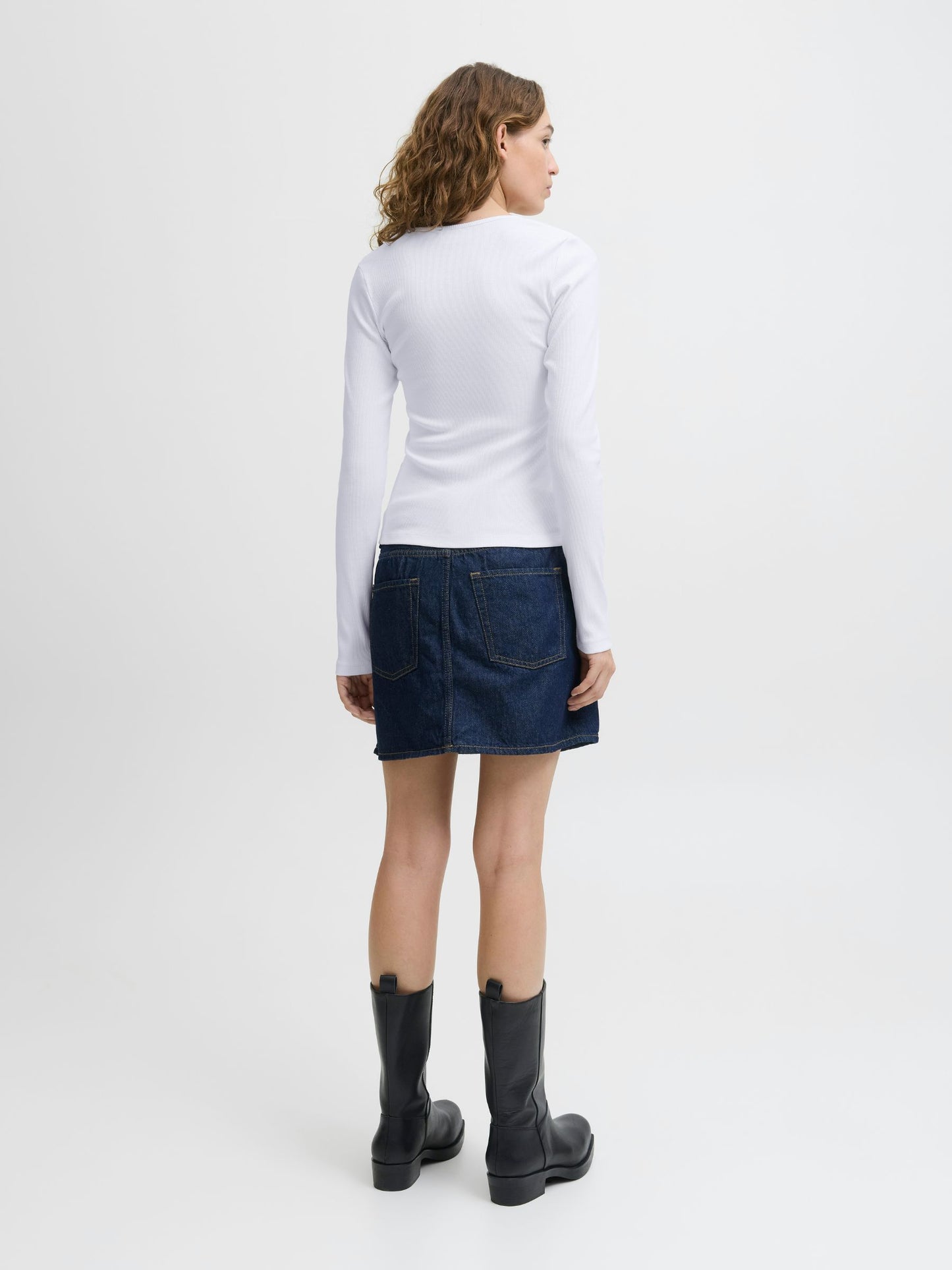JJXX - Freya Rib Longsleeve V-neck T-Shirt - 