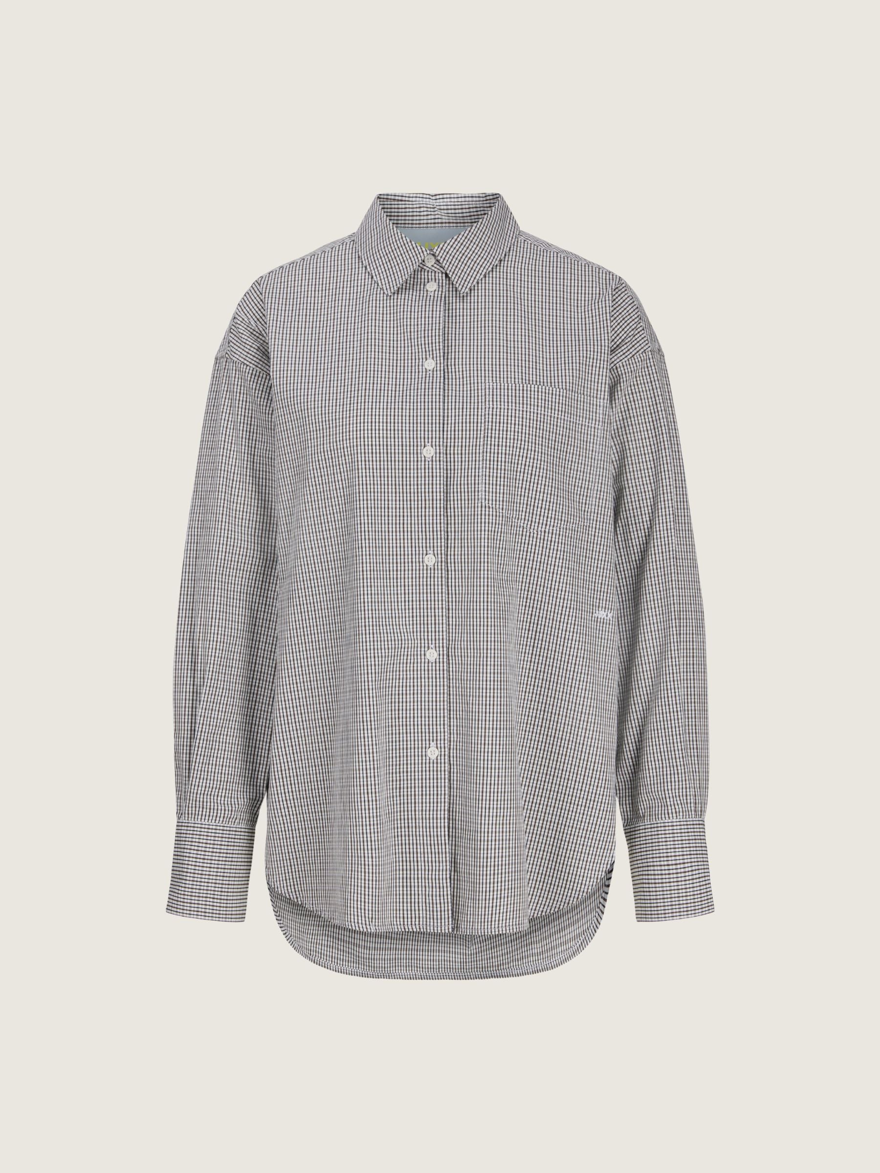 JJXX - Jamie Relaxed Poplin Shirt - Demitasse / Black / White