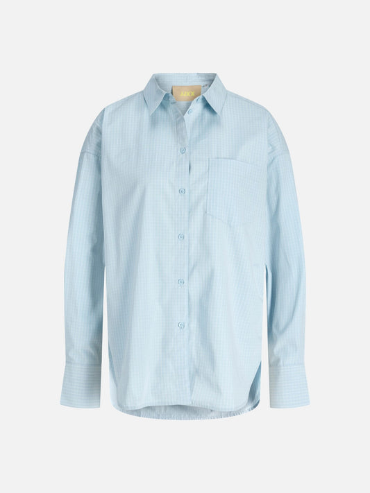 JJXX - Jamie Relaxed Poplin Shirt - Skyway White Grid