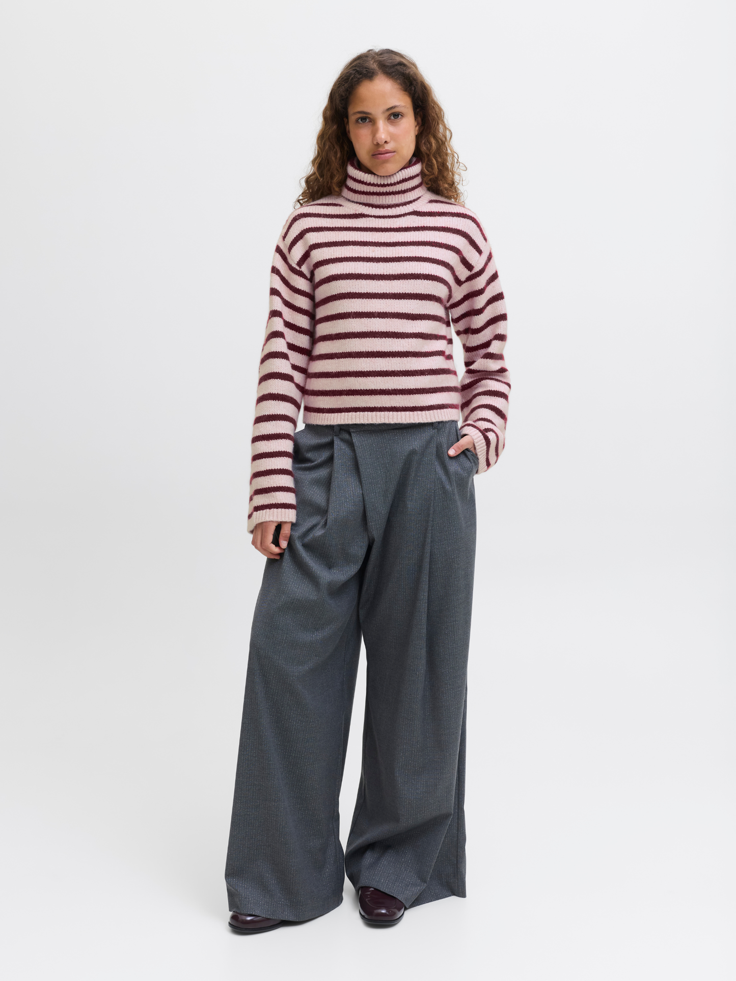 Rosanna Stripe Turtleneck Sweater