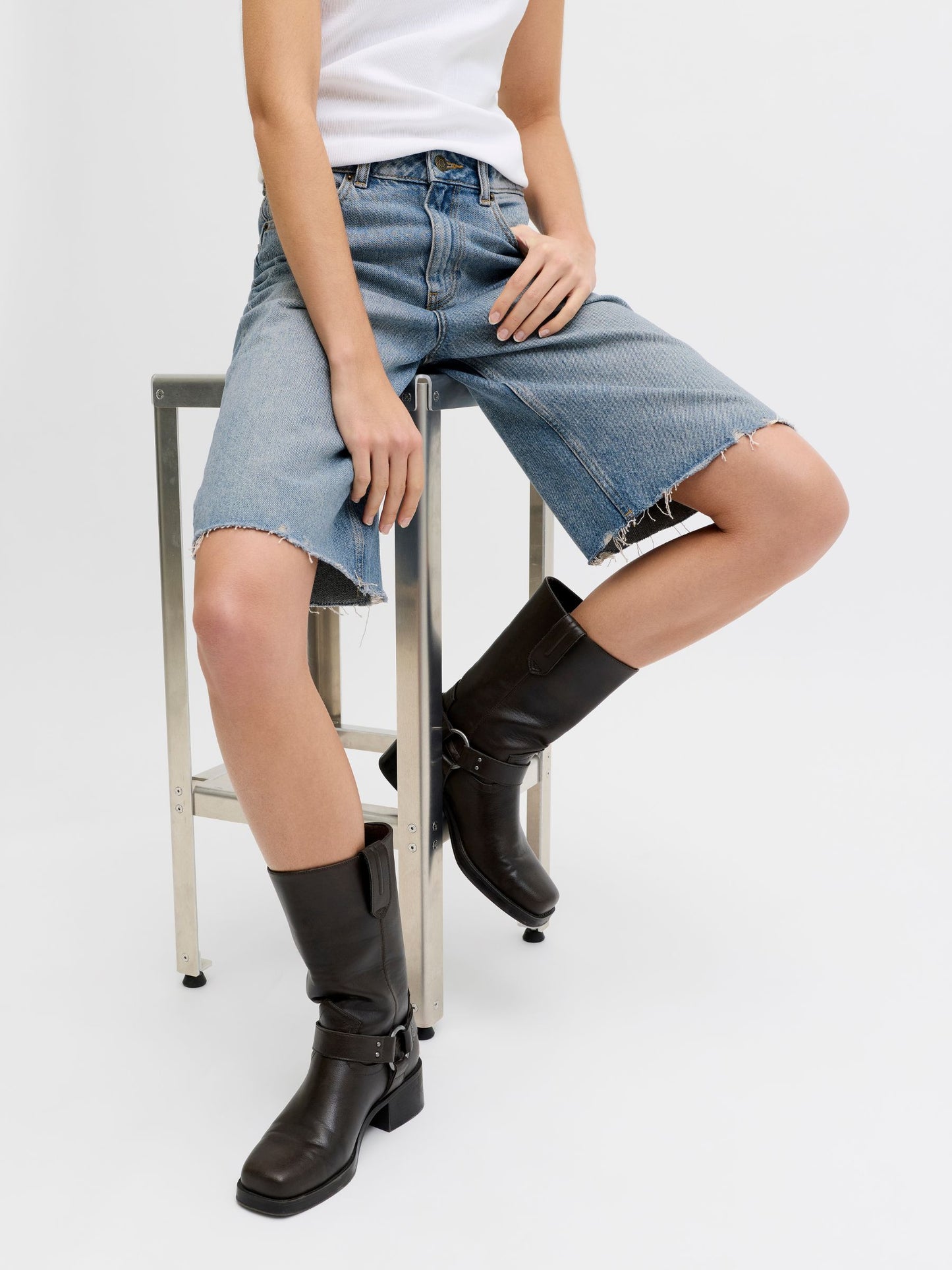 JJXX - Tokyo Long Denim Shorts - 