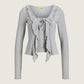 JJXX - Uma Bow Top - Light Grey Melange