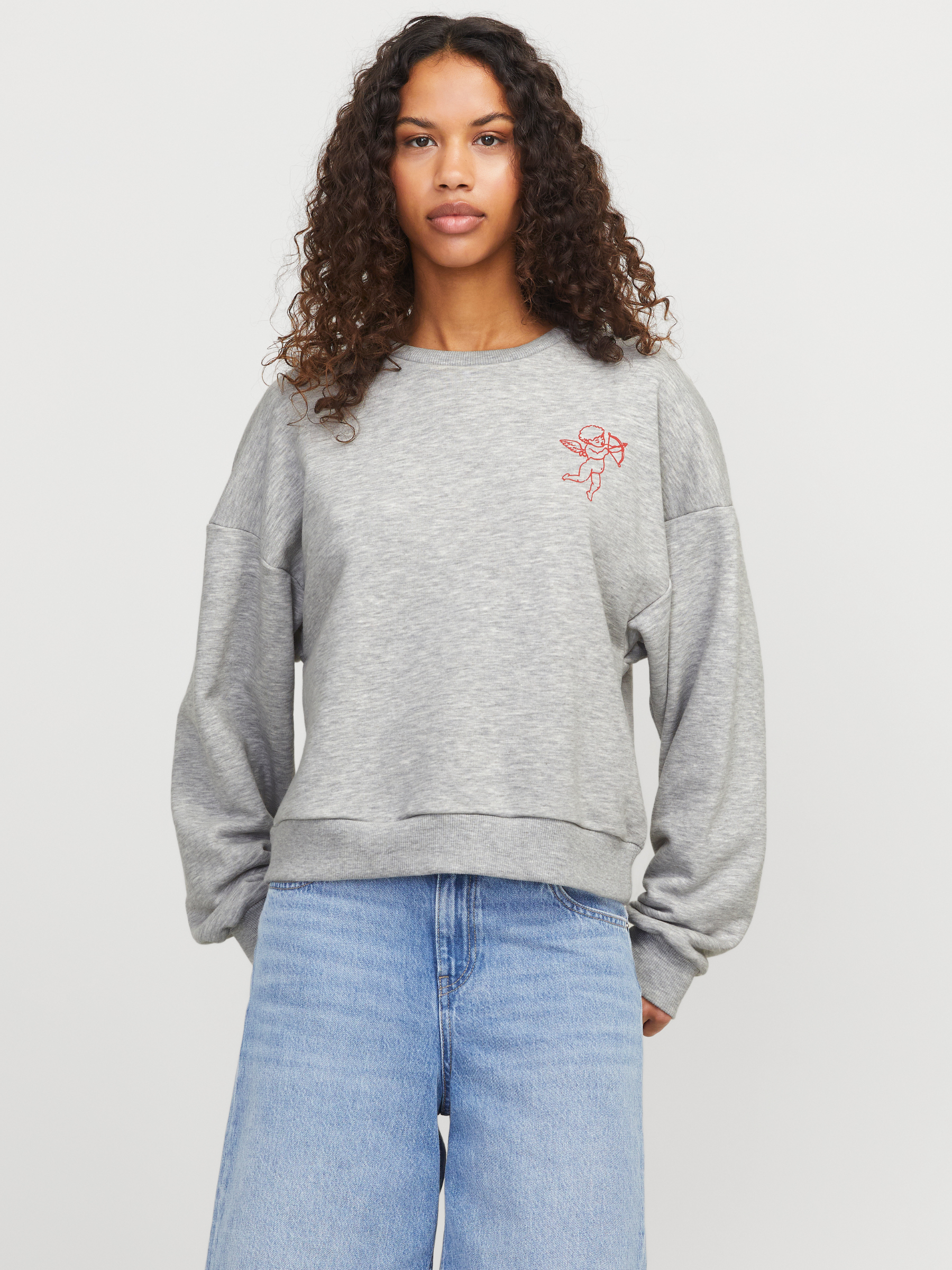 JJXX-Valentine Sweatshirt-Light Grey Melange