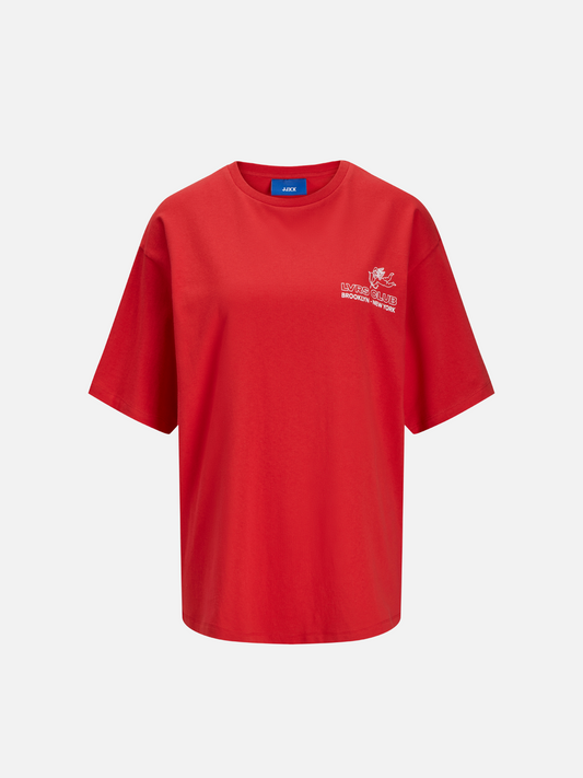 JJXX-Valentine Loose T-Shirt-Racing Red