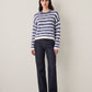 JOHN & JENN - Carmen Striped Crewneck Sweater - 