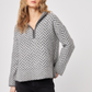 Dominic Herringbone Quarter Zip Pullover