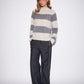 JOHN & JENN - Edison Stripe Mockneck Pullover Sweater - 