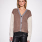 JOHN & JENN - Harlow Colour Block V-neck Cardigan - 