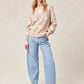 JOHN & JENN-Hendrix Flower Crewneck Sweater-Sandstone