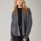 JOHN & JENN - Noah Open Front Cardigan Sweater - Granite