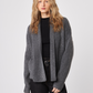 JOHN & JENN - Noah Open Front Cardigan Sweater - Granite