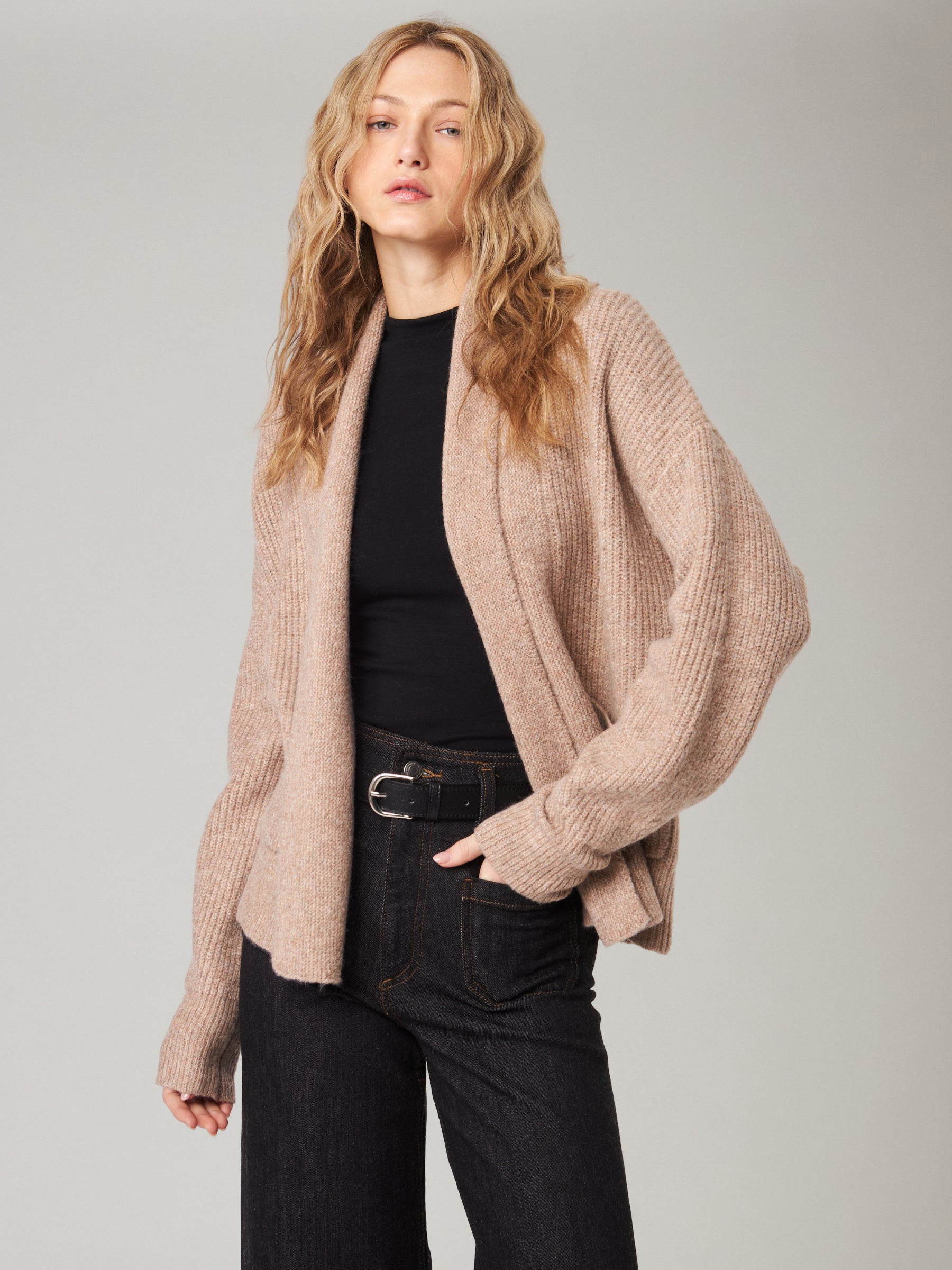 JOHN & JENN - Noah Open Front Cardigan Sweater - 