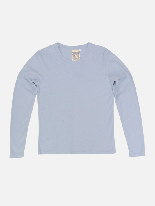 JUNGMAVEN-Encanto Hemp Organic Cotton Long Sleeve-Coastal Blue
