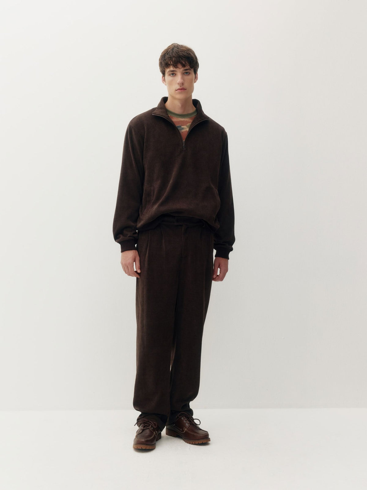 Chenille Quarter-Zip Pullover
