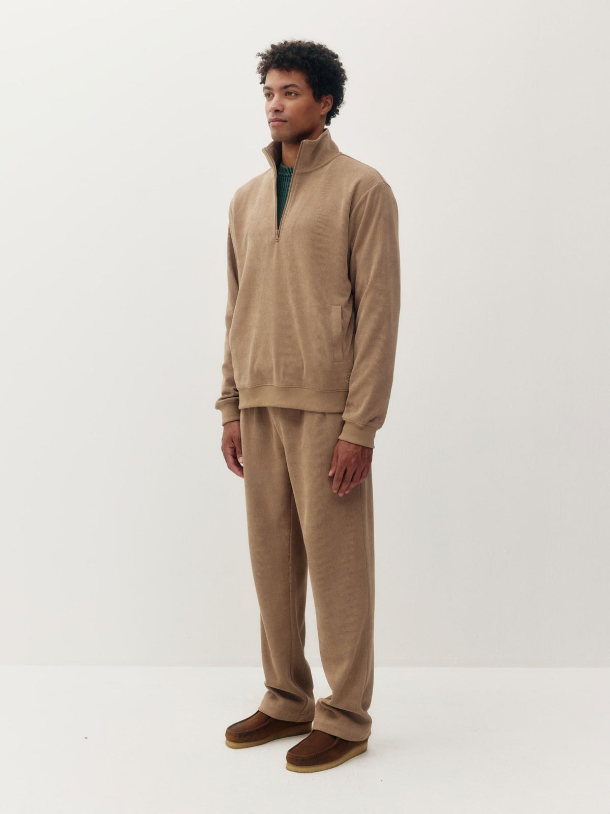 Chenille Quarter-Zip Pullover
