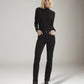 724 High Rise Straight - Soft Black