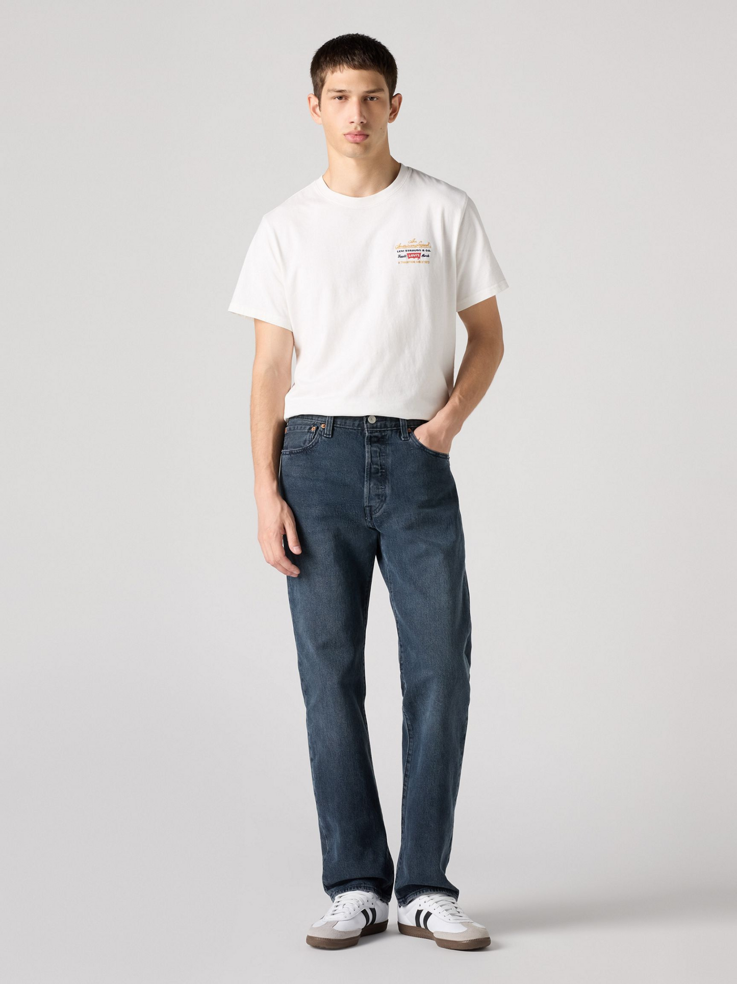 LEVI'S - 501 Original Fit Jeans - Blue Black Stretch - 
