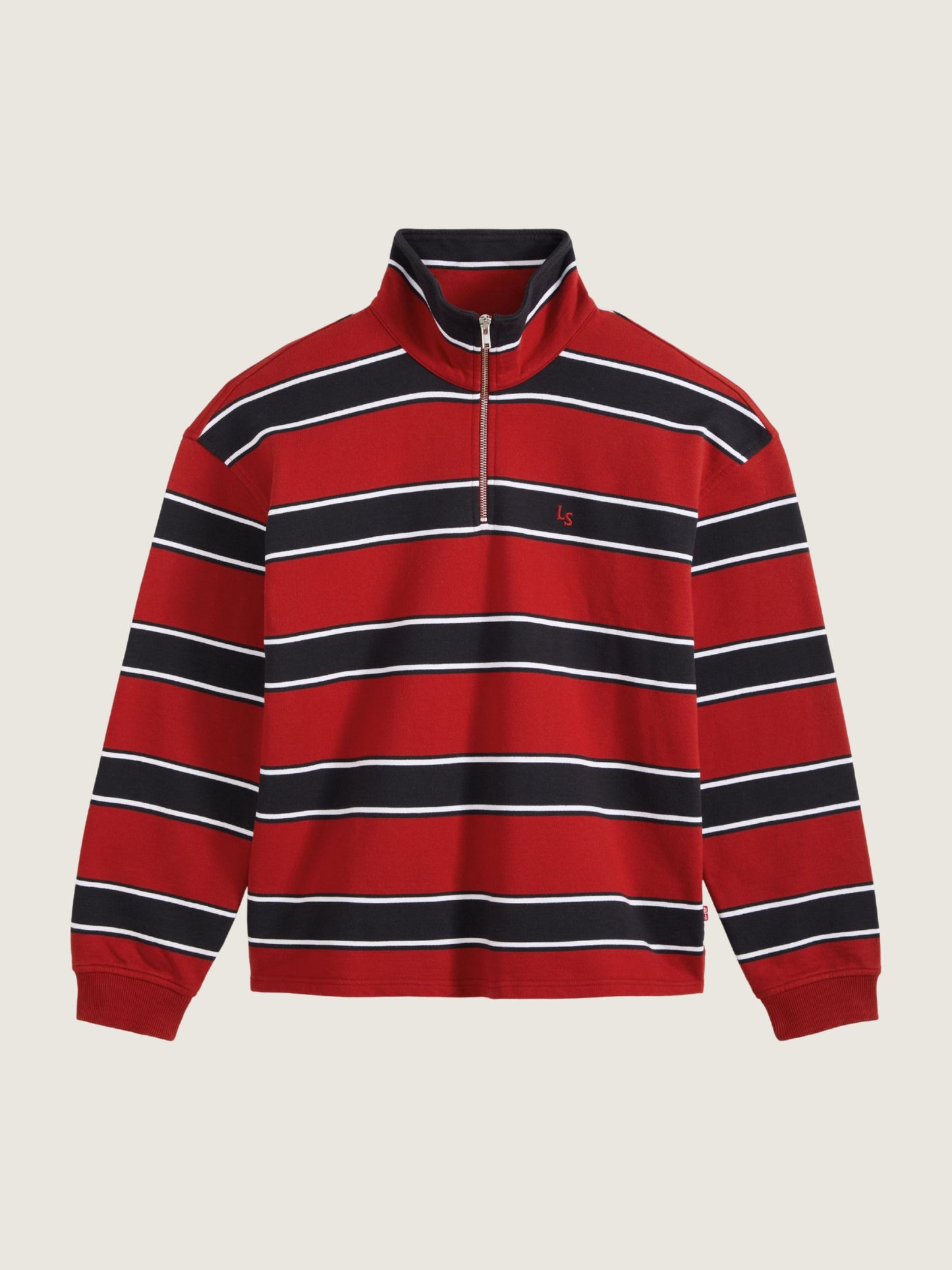LEVI'S - Cameron Quarter-Zip Sweatshirt - Hamersley Stripe Emboldened