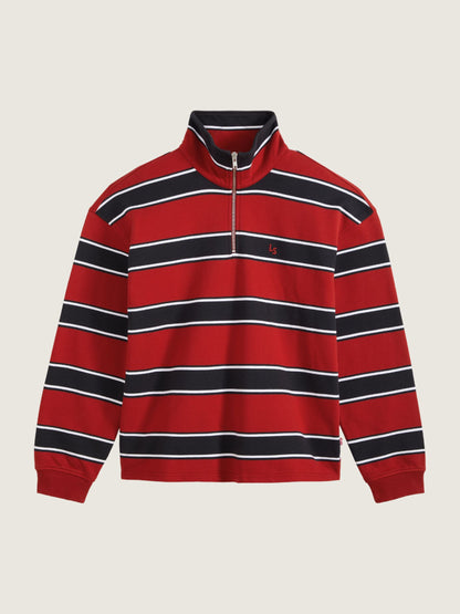 LEVI'S - Cameron Quarter-Zip Sweatshirt - Hamersley Stripe Emboldened