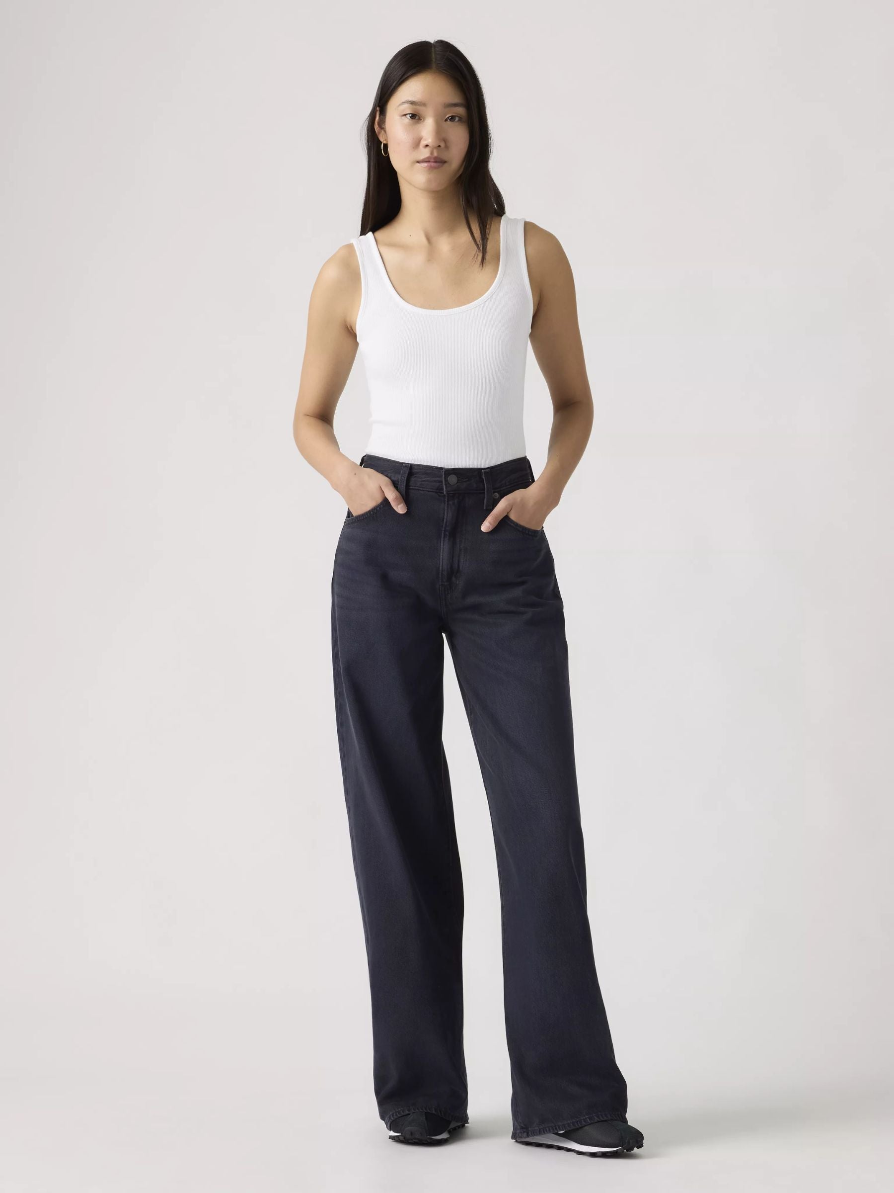 LEVI'S - LEVI'S CINCH WIDE LEG BLUE BLACK- DARK HUMOR - 