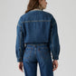 LEVI'S - Collarless Cropped Sherpa Trucker Jacket - 