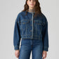 LEVI'S - Collarless Cropped Sherpa Trucker Jacket - 