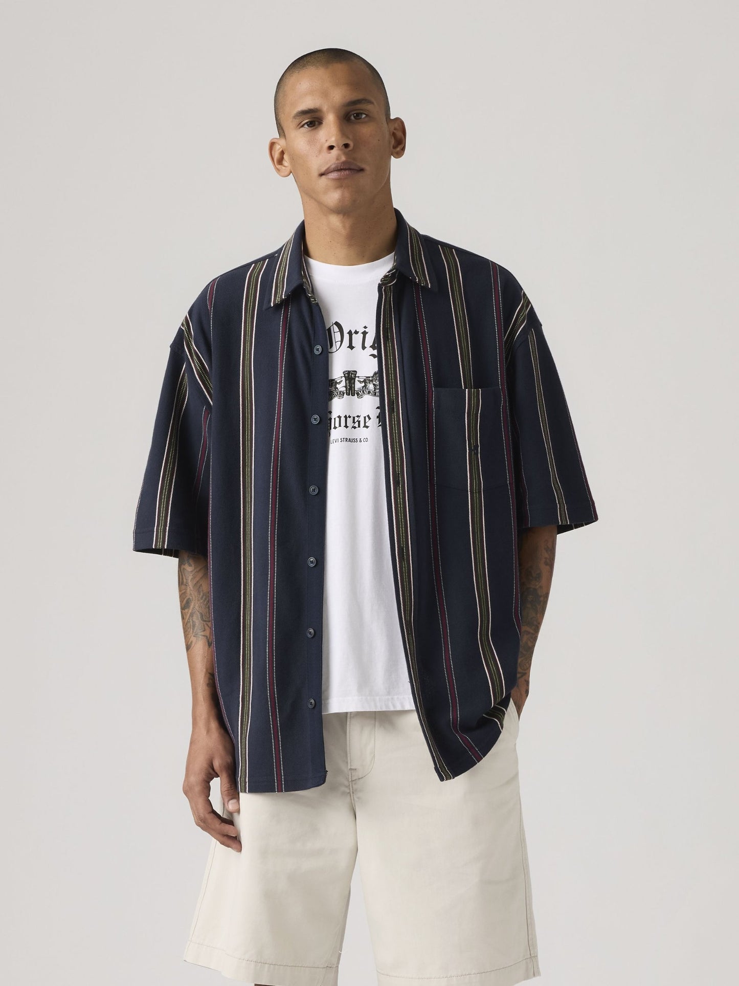 LEVI'S - Dawson Pique Shortsleeve Button Up Shirt - 