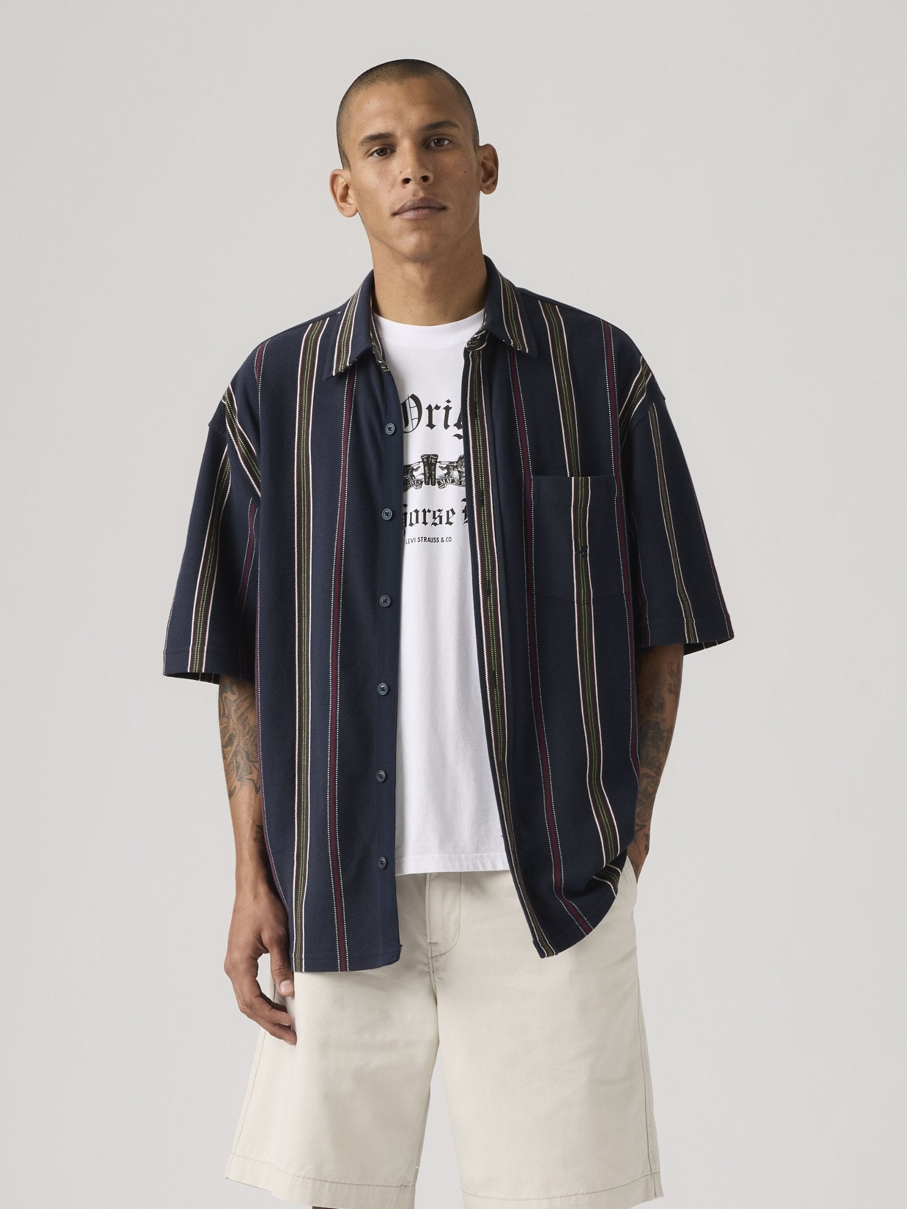 LEVI'S - Dawson Pique Shortsleeve Button Up Shirt - 