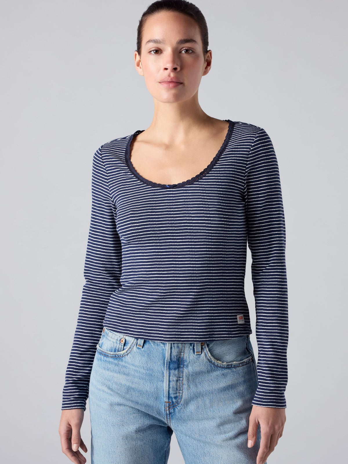 LEVI'S - Dry Goods Pointelle Longsleeve Top - 