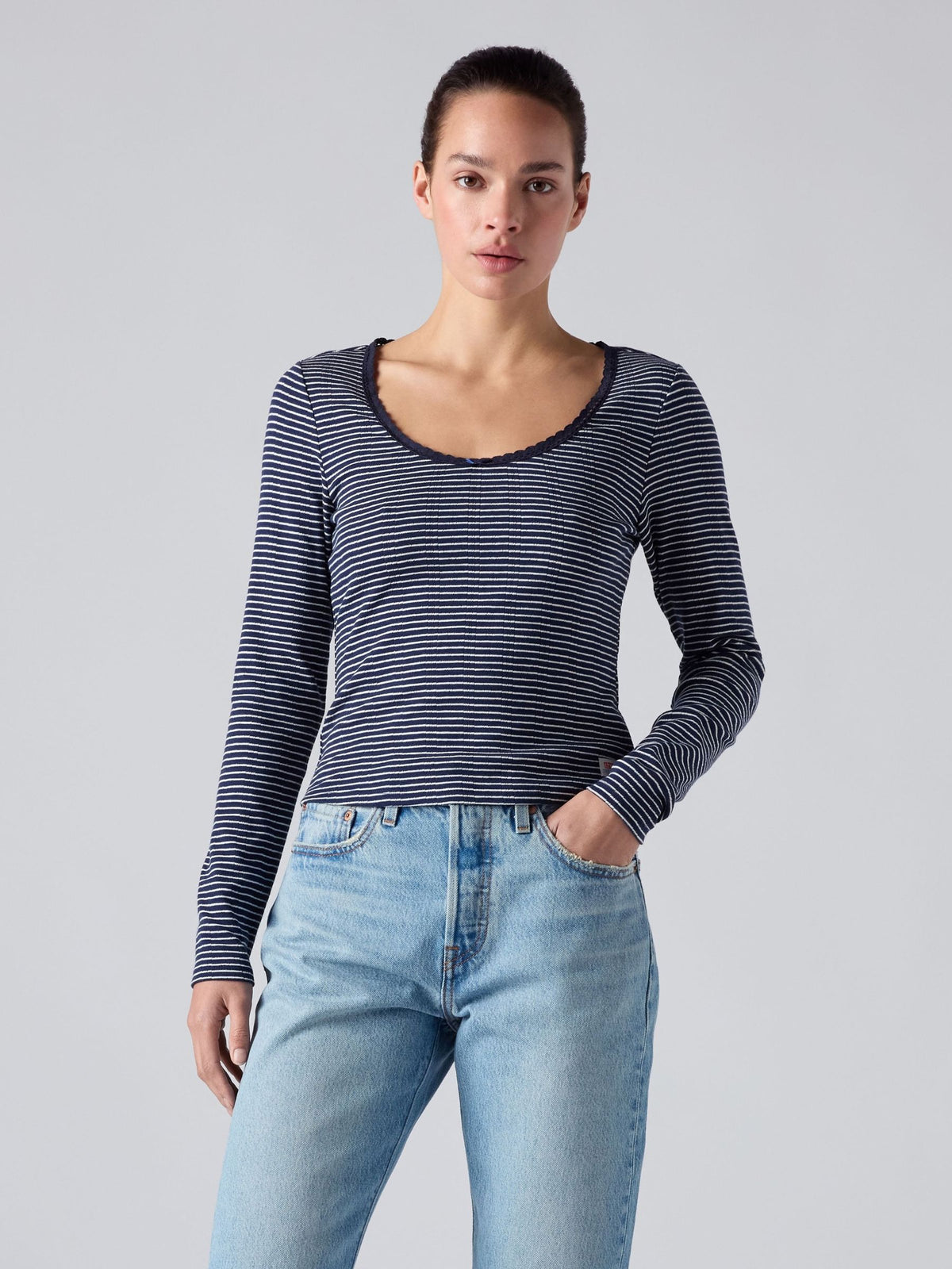 LEVI'S - Dry Goods Pointelle Longsleeve Top - 