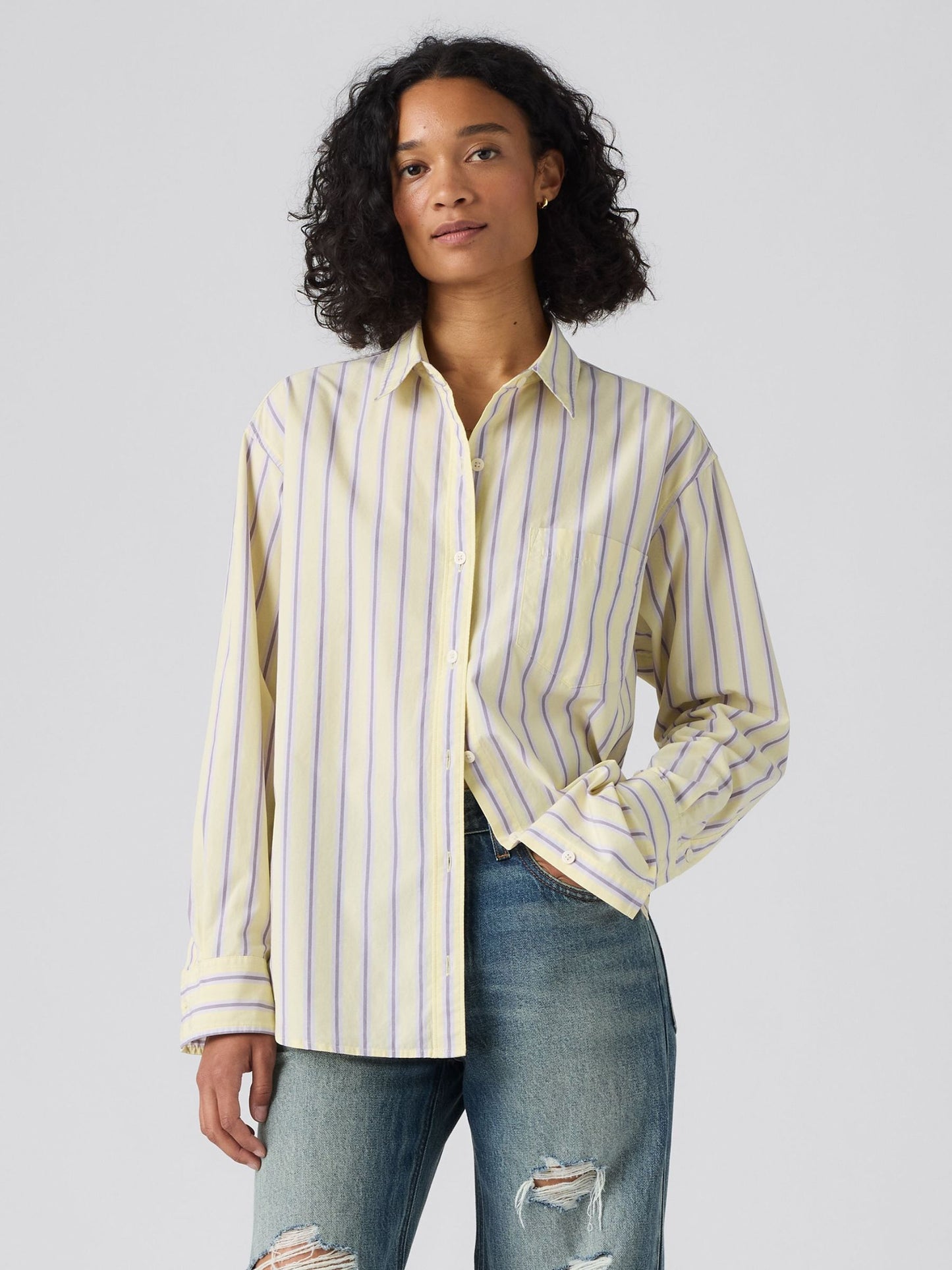 Harlie Boyfriend Striped Shirt