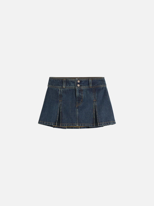 Inverted Mini Pleated Skirt