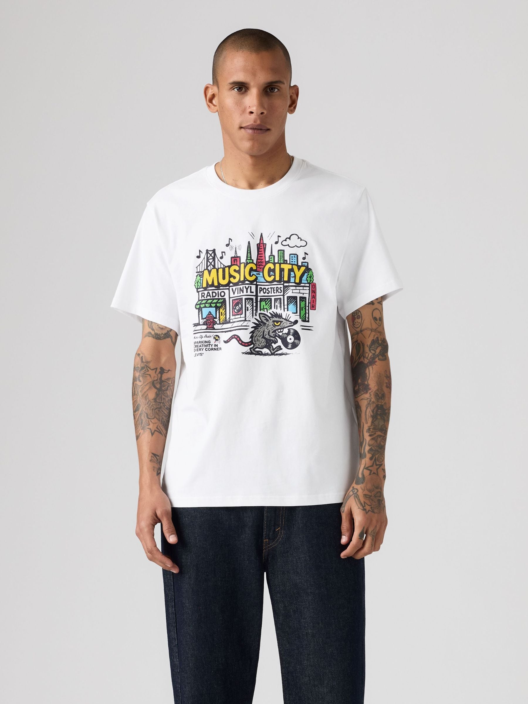 LEVI'S - Music City Vinyls Graphic T-Shirt - 