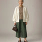 LOVEFINN - Balloon Sleeve Open Cardigan - Ivory