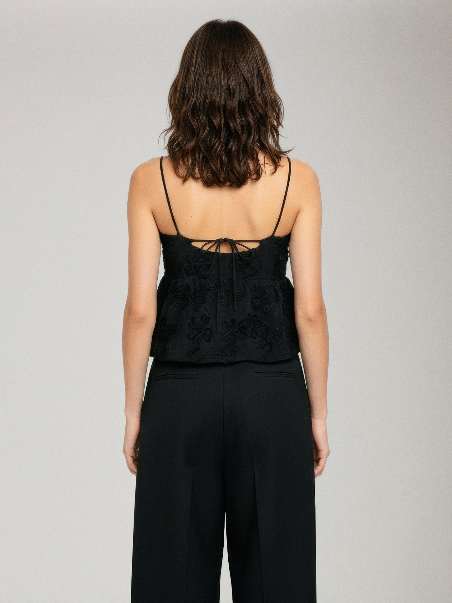 3D Floral Peplum Top