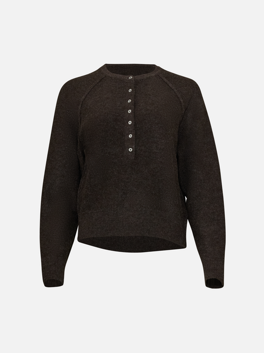 LOVEFINN - Akleja Henley Pullover Sweater - 