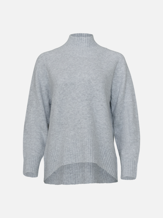 LOVEFINN - Anthousa Mockneck Pullover Sweater - Dove Grey
