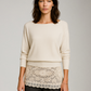 LOVEFINN - Crepe Hachi Boat Neck Top - 