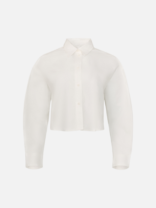 LOVEFINN - Crop Button Down Shirt - 