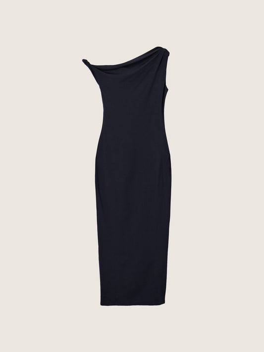 LOVEFINN - Off Shoulder Maxi Dress - Navy
