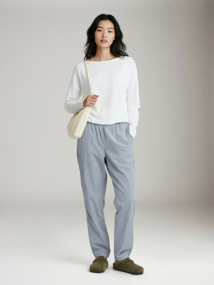 LOVEFINN - Scuba Boatneck Top - Off White