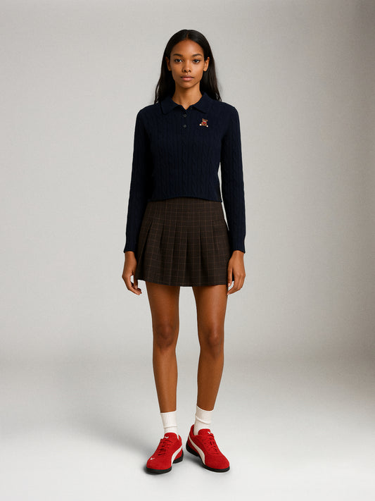 LOVEFINN - Sunita Pullover Polo Sweater - 
