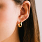 LOVER'S TEMPO - Oval Puff Waterproof Hoop Earrings - 